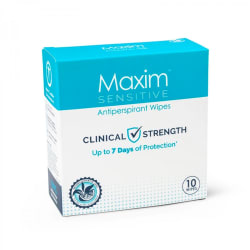 Maxim Antiperspirant Wipes Sensitive - 10 servetter mot kraftig svett