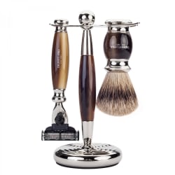Truefitt & Hill Edwardian Shaving Set - Horn - Gillette Mach3