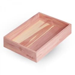 The Art of Cleaning Cedar Wood Storage Box 18x25x5 cm
