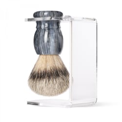 Shaving stand with shaving brush marmor grey – For straight razors, razors and supplies