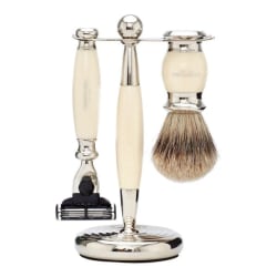 Truefitt & Hill Edwardian Shaving Set - Ivory - Gillette Mach3