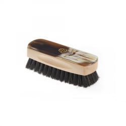 QOT Brosse à chaussures foncée en corne - petite