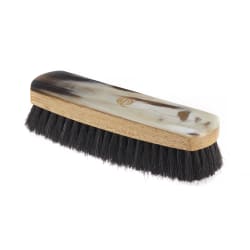 QOT Brosse à chaussures foncée en corne - medium