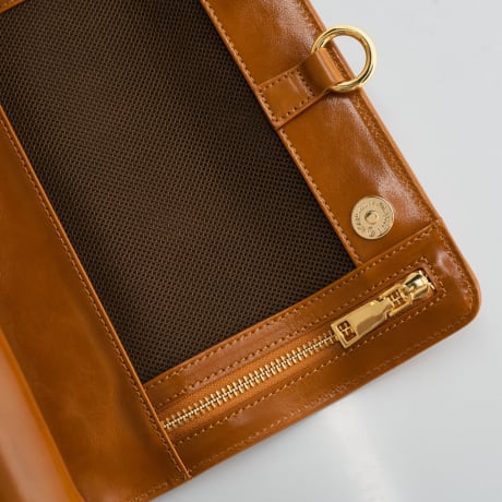 Benjamin Barber 100% oil brown cowhide genuine leather toilet bag