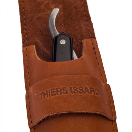 Thiers-Issard Sabatier Razor Damascus Black Horn Handle Hook Nose