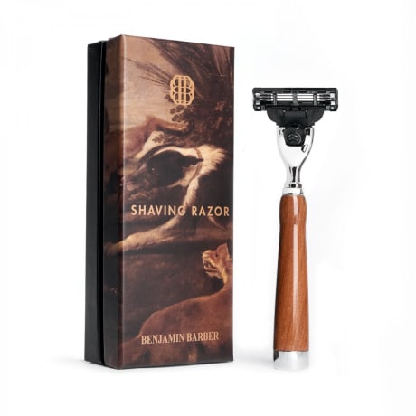 Benjamin Barber Classic Shaving Razor Mach3 Wood