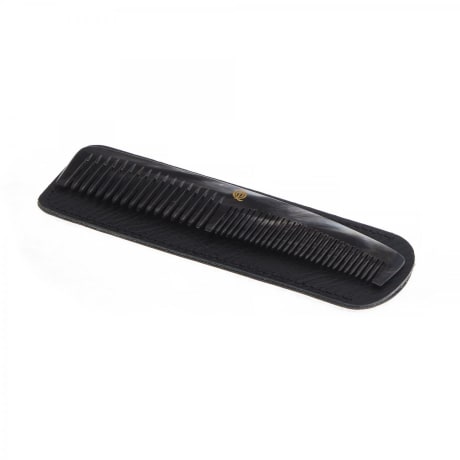 Question of Time Horn Double Tooth Comb & Leather