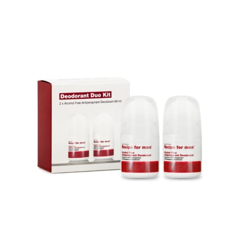 Recipe For Men Alcohol Free Antiperspirant Deodorant Duo Kit 2 pack 2x60ml