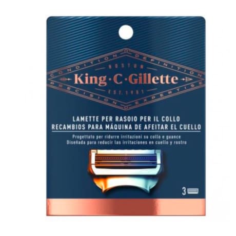 Gillette King C. Neck Razor Blades 3-pack