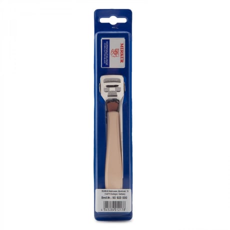 Merkur Corn Razor with white handle, 1 blade fitted + 10 replacement blades