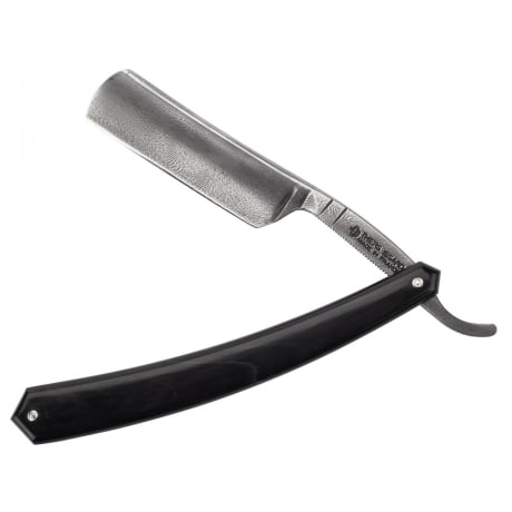 Thiers-Issard Sabatier Razor Damascus Black Horn Round Nose