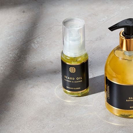 Benjamin Barber Skäggolja Saffron & Leather