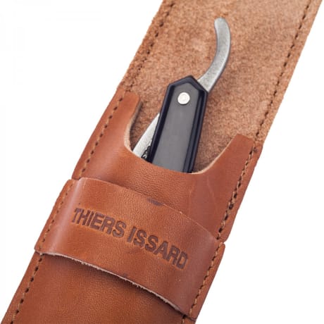 Thiers-Issard Sabatier Razor Damascus Black Horn Round Nose