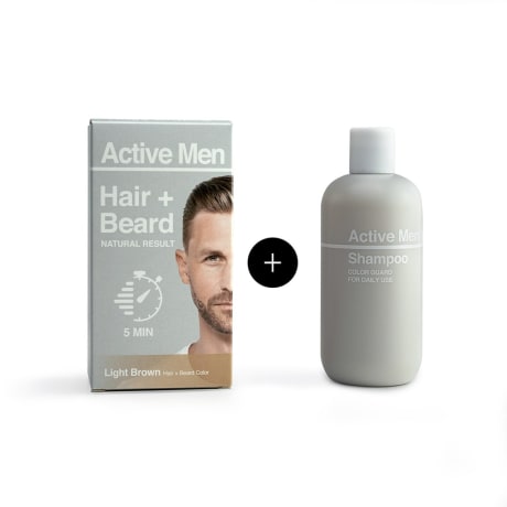 ACTIVE MEN KOMBO - SCHAMPO + HÅRFÄRG Ljusbrun