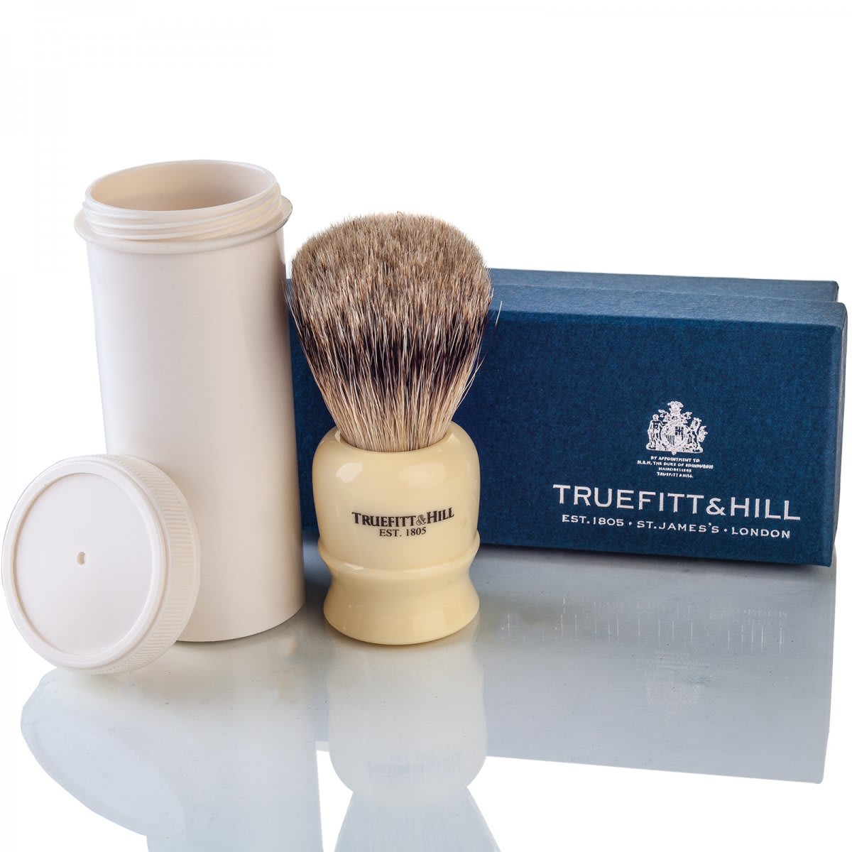 Truefitt & Hill Tube Traveller Shaving Brush Ivory