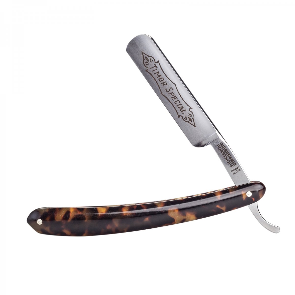 Giesen & Forsthoff Cut Throat Rakkniv Beige Sköldpadds-imitation